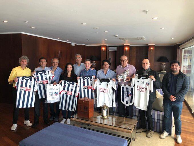 Dirigentes de ambos clubes viuelven a mostrar su fuerte amistad (Foto: @ClubALoficial)