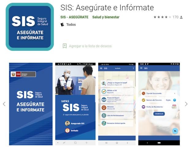 La aplicación "Asegúrate e infórmate" está disponible en el sistema operativo Android. (Captura de pantalla)