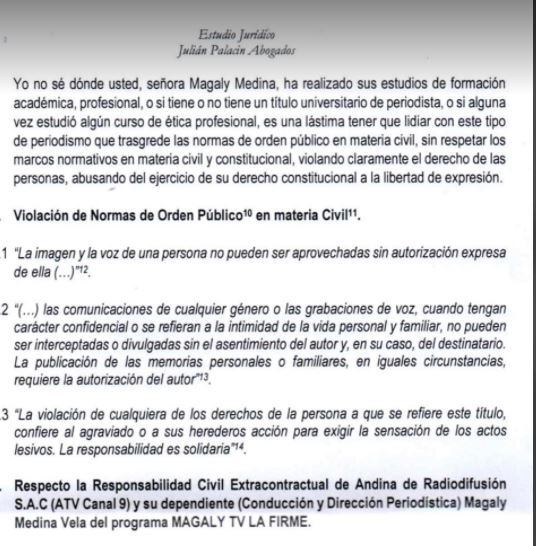 Sheyla Roja le pide que tome cursos de ética para que mejor el trabajo periodístico que hace.