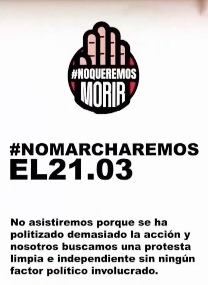 artistas anunciaron que marcha estaba "politizada"