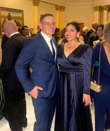 Mark Vito y su pareja, Leslie Echavarría