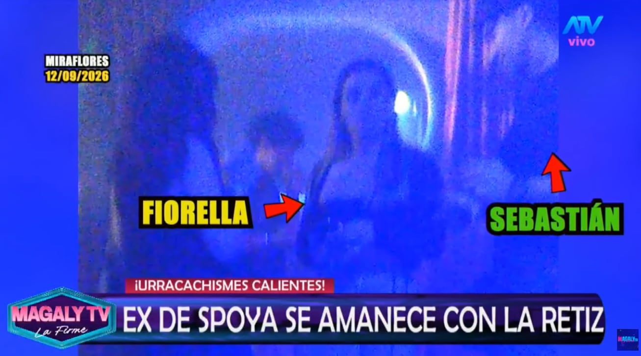 Fiorella Retiz y ex 'colágeno' de Laura Spoya son captados la noche del 12 de septiembre en una discoteca en Miraflores.