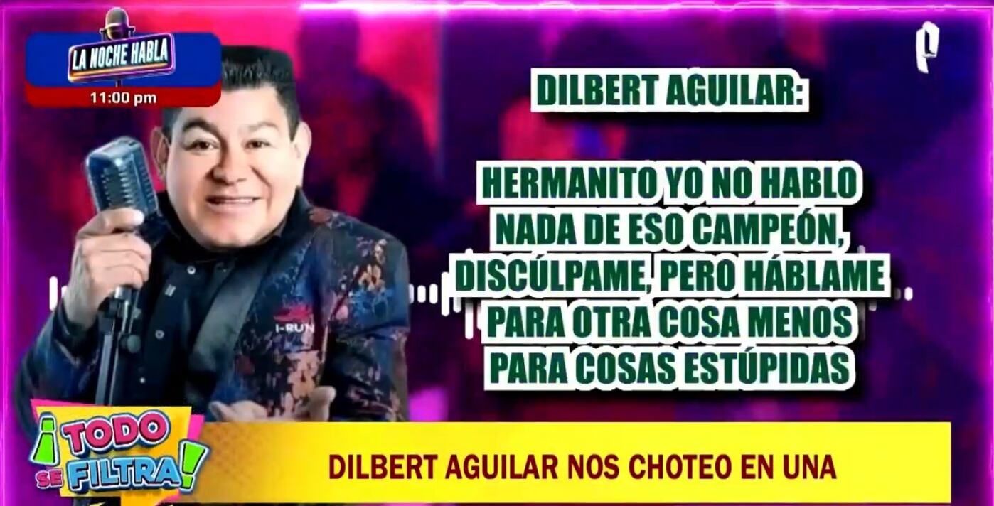 Dilbert Aguilar se fastidia cuando le preguntan por molestia de su esposa tras encuentro con Claudia Portocarrero.