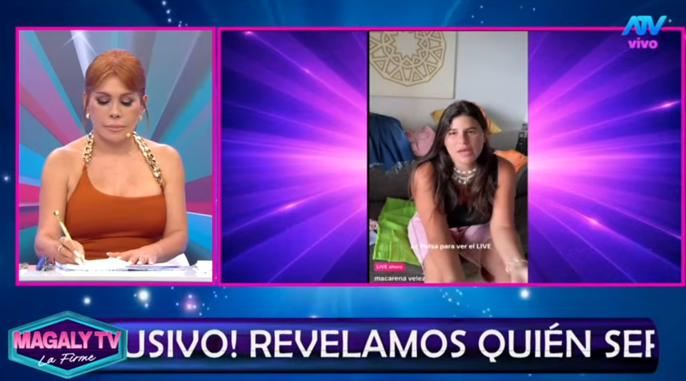 Macarena Vélez no se muestra sorprendida con ampay de Said Palao en Argentina.