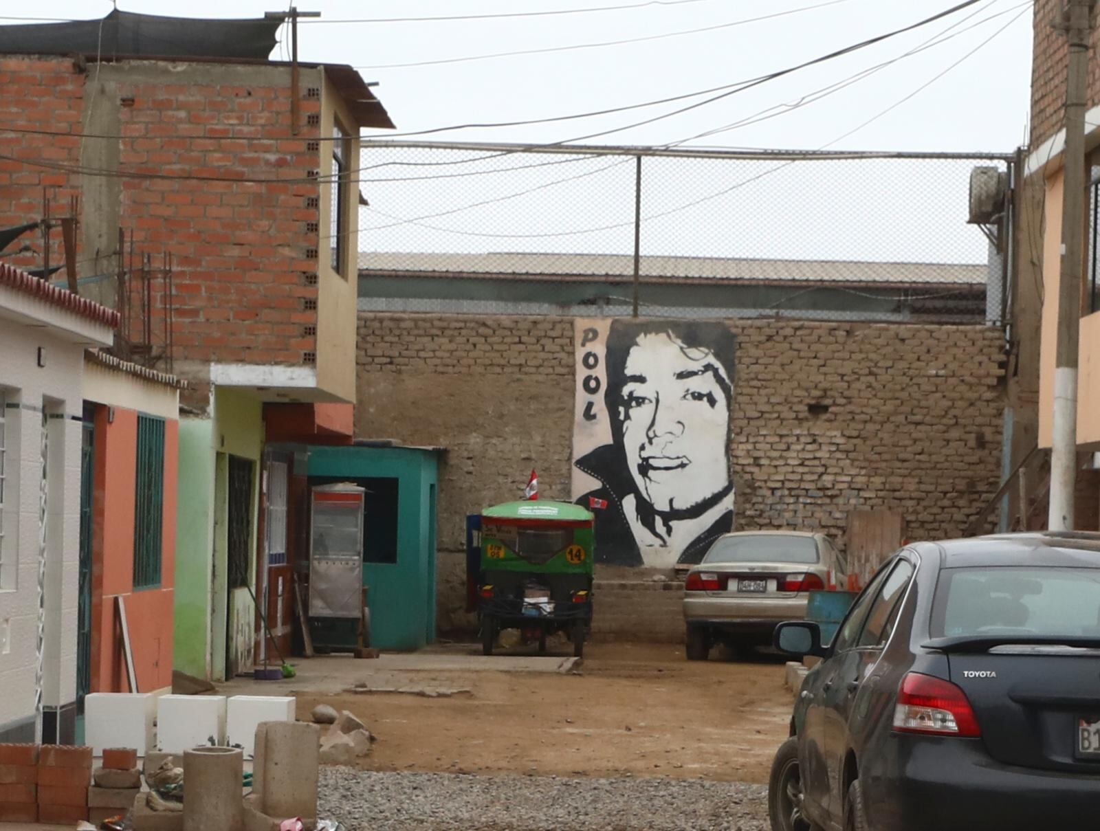 Pool Preciado Reto, primo de David Rojas, fue asesinado en el 2011. Su rostro fue dibujado en la pared del barrio. | Foto: Gonzalo Córdova