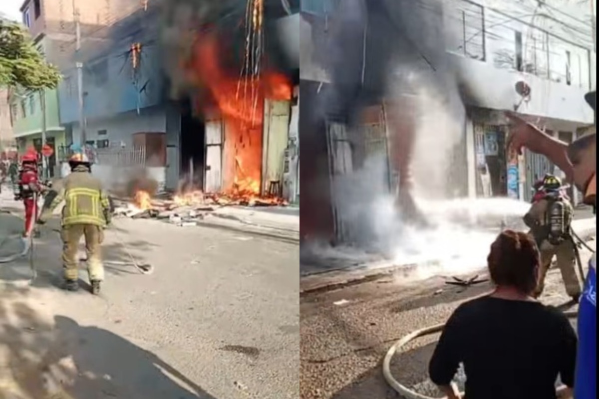 Gran tensión se vivió en esta zona de San Juan de Lurigancho. (Redes sociales)