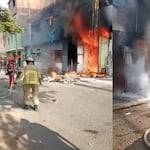 San Juan de Lurigancho: Incendio se desató en vivienda que funcionaría como almacén de sillas | VIDEO
