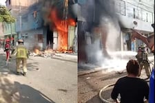 San Juan de Lurigancho: Incendio se desató en vivienda que funcionaría como almacén de sillas | VIDEO