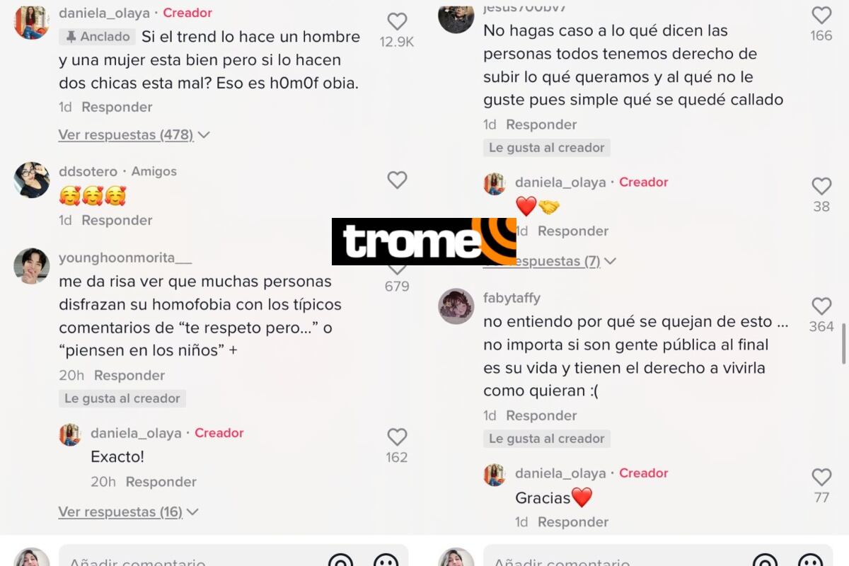 TikTok: Merly Morello y Daniela Olaya casi se dan un beso en video y reciben comentarios de apoyo. Foto. Capturas