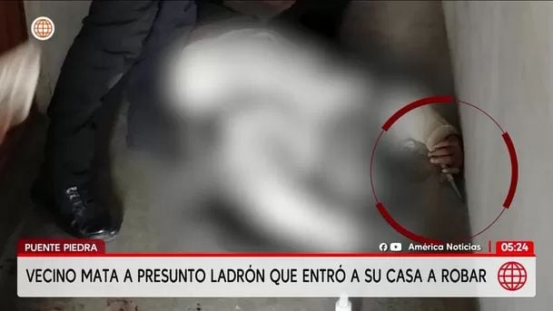 Presunto ladrón contaba con un arma blanca en la mano. Foto: América