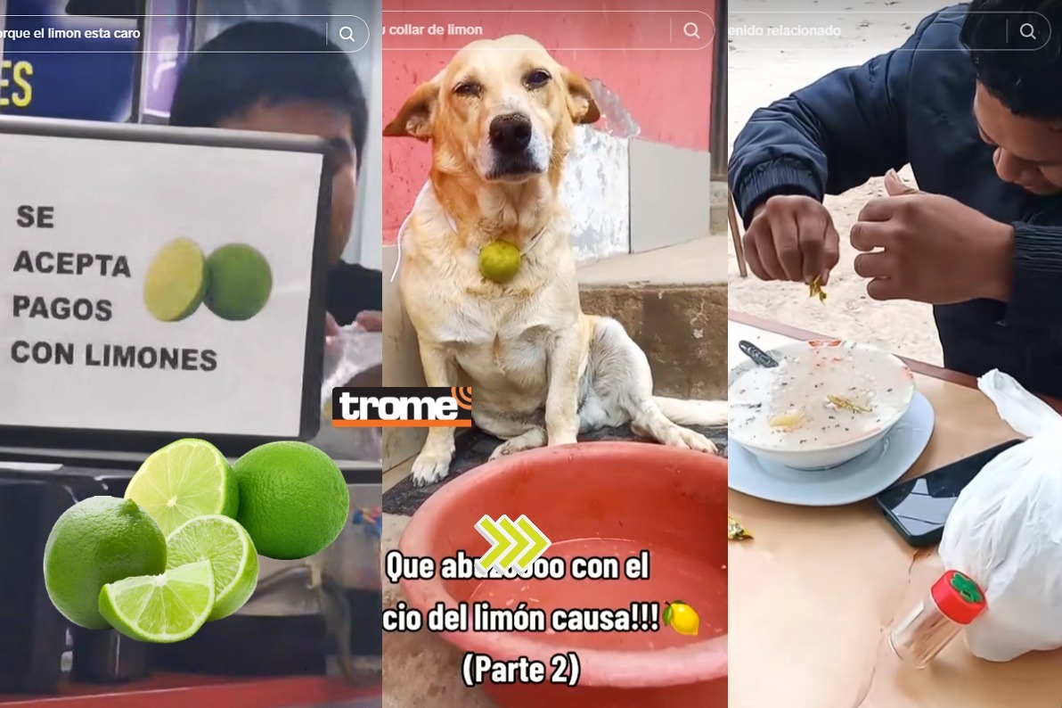Peruanos tratan de sacar una sonrisa con ocurrentes videos ante el encarecimiento del limón. (Compos. Isabel Medina / Trome).