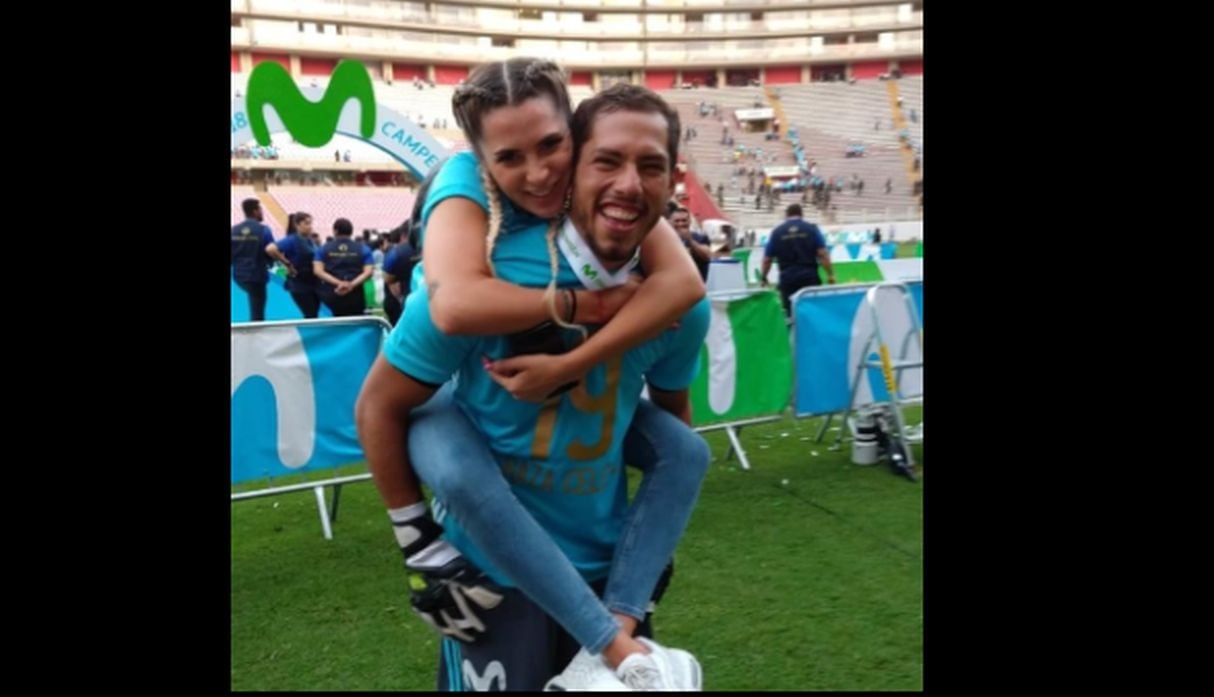 Macarena Gastaldo y Patricio ‘Pato’ Álvarez celebrando el título de Sporting Cristal en 2018. (Fotos: Instagram)