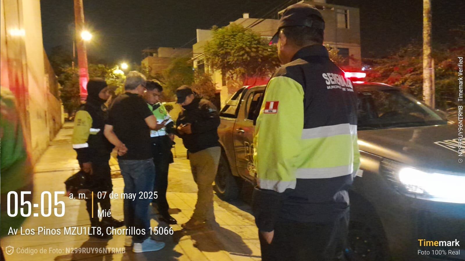 Serenos y policías del distrito actuaron de forma rápida.