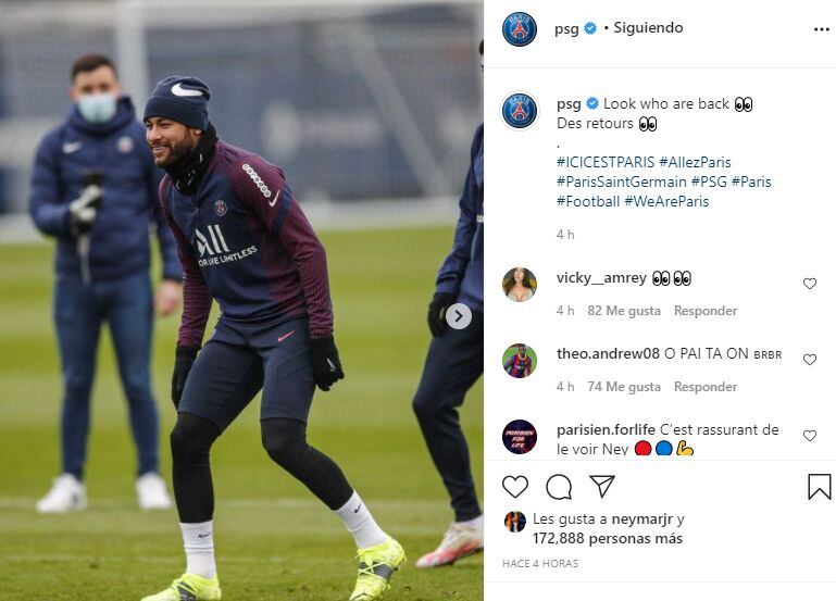 PSG celebró el regreso de Neymar y compañía.