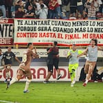Lapadula emocionado con su primer gol con la 'U'