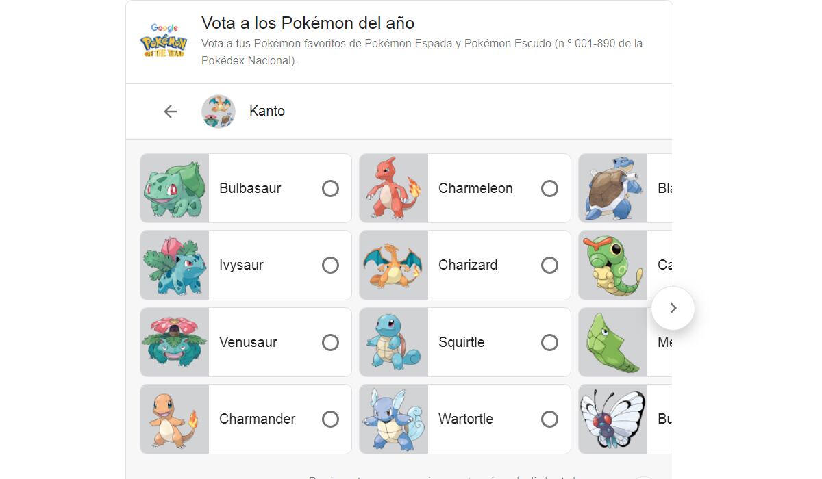 Podrás elegir a uno de cada categoría, siempre y cuando tu cuenta esté logueada. (Foto: Google)