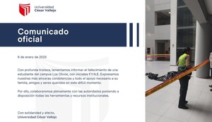 Tragedia en la UCV: estudiante de 22 años fallece tras caída del piso 12