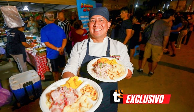 Chef revolucionó las noches de Comas con su riquísima comida marina. Foto: Lenin Tadeo / Trome.