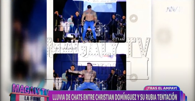 TROME | Los Chats de Christian Domínguez y Mary Moncada (Fotos: Captura Magaly TV: La firme)
