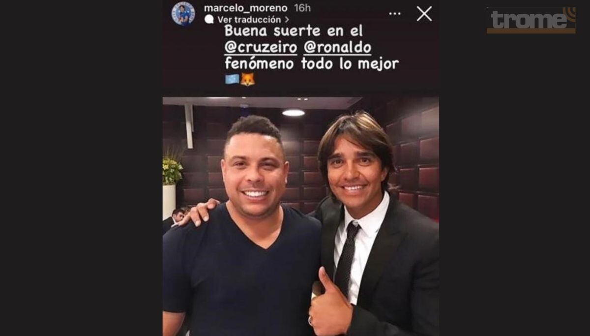 Marcelo Martins saludó llegada del Fenómeno como su nuevo jefe en Cruzeiro (Foto: @marcelo_moreno)