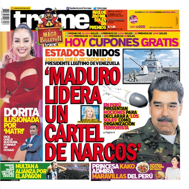 Portada Trome viernes 29 de agosto de 2025