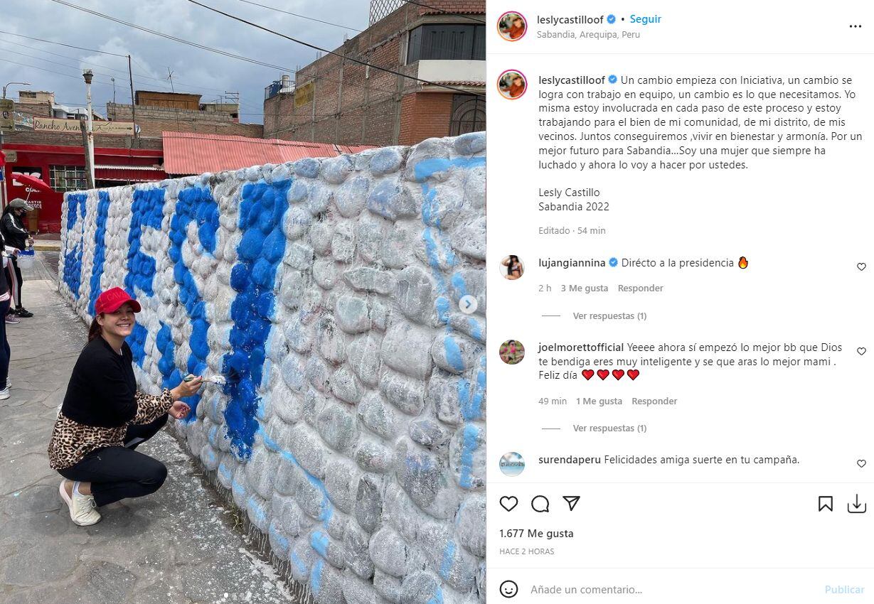 Lesly Castillo se lanza a la alcaldía del Sabandía en Arequipa