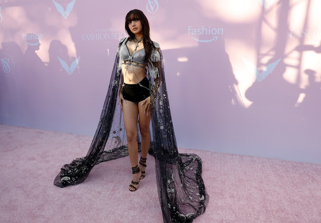 Thai rapper and singer Lisa attends Victoria's Secret Fashion Show at Duggal Greenhouse at the Brooklyn Navy Yard in Brooklyn, New York on October 15, 2024. (Photo by kena betancur / AFP)