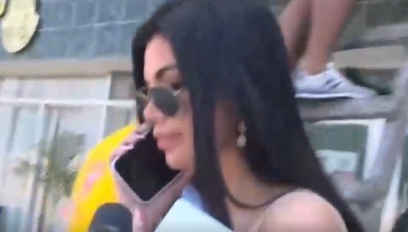 TROME - Samantha Batallanos sale de la comisaría de San Isidro con un ojo morado: “Ahorita no me siento bien”