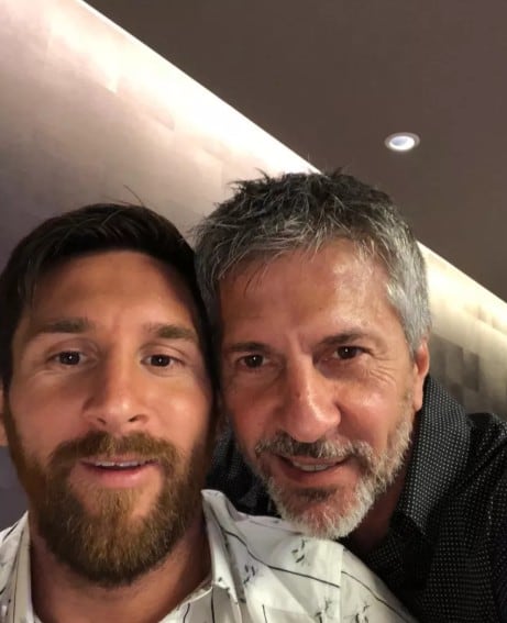 Lionel Messi y su padre.