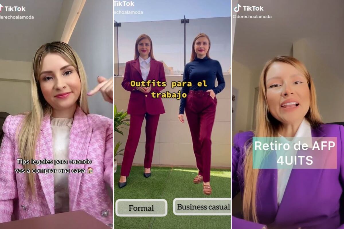 No solo es popular en TikTok, sino también en Instagram, donde también comparte consejos legales y enseña todos sus looks.