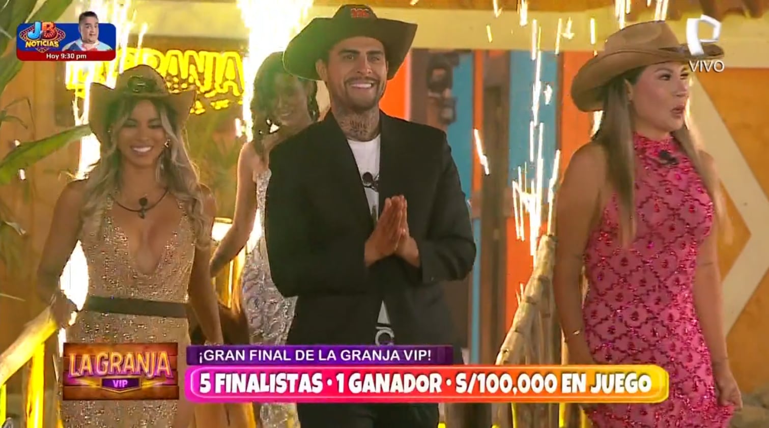 Así fue el ingreso de los finalistas al set de 'La Granja vip'.
