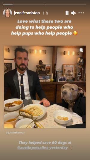 Jennifer Aniston comparte foto de su exesposo Justin Theroux en Instagram. (Foto: @jenniferaniston).