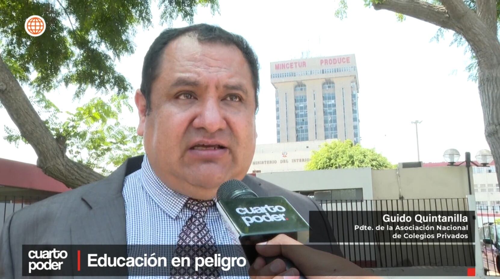 Guido Quintanilla, presidente de la Asociación de Colegios Privados, buscó entrevista con el ministro del Mininter.