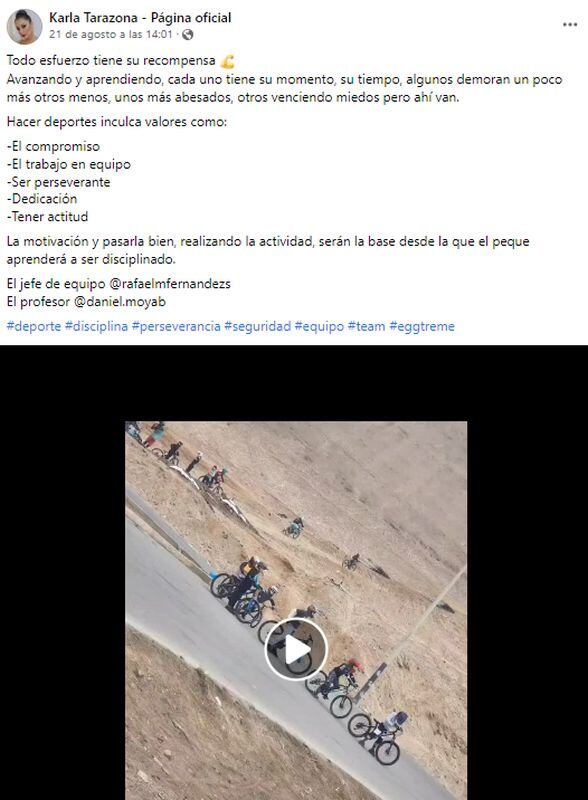 Rafael Fernández enseñaba ciclismo a los hijos de Karla Tarazona