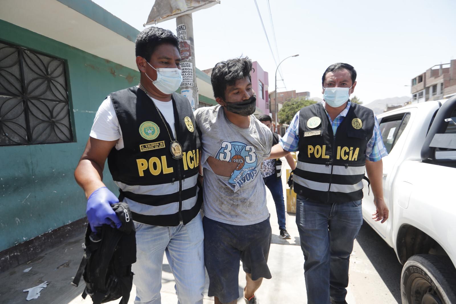 Integrantes de la banda 'Los Malandros' planeaban robar 15 mil soles a un comerciante de la urbanización San Diego, en San Martín de Porres. | Foto: Joseph Ángeles