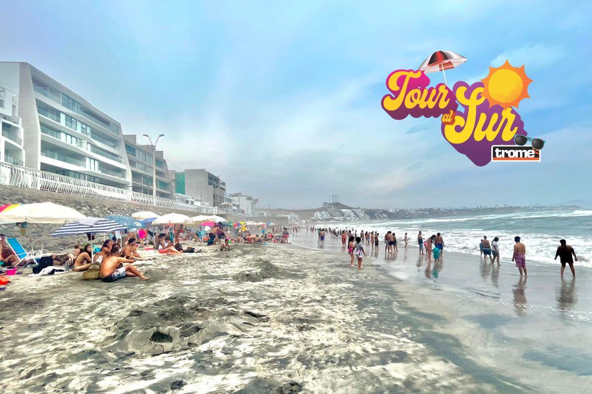 Hermosa vista de la playa Punta Hermosa, a 30 minutos de Lima.