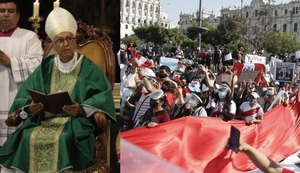 Arzobispo de Lima pidió no minimizar las manifestaciones de la ciudadanía