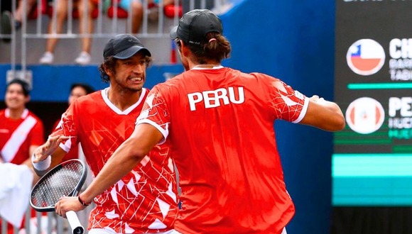 Hermanos peruanos festejan trunfo en dobles ante Chile en Copa Davis (Video: @copadavis)