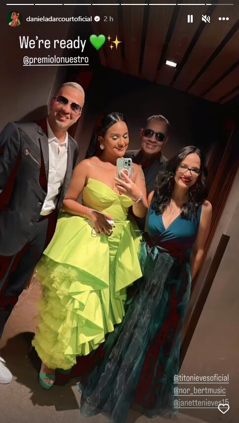 Daniela Darcourt y el look que usó para Premios Lo Nuestro. (Foto: Instagram).