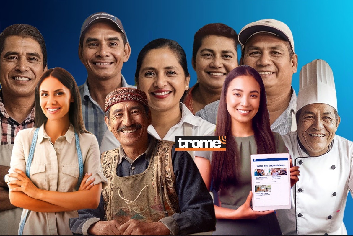 Capacitación gratuita, gestión financiera, digitalización y más con el programa Contigo Emprendedor BCP. (Compos. Isabel Medina / Trome).