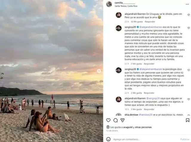 Futrbolista parchó a seguidora en la publicación de su pareja. (Instagram)