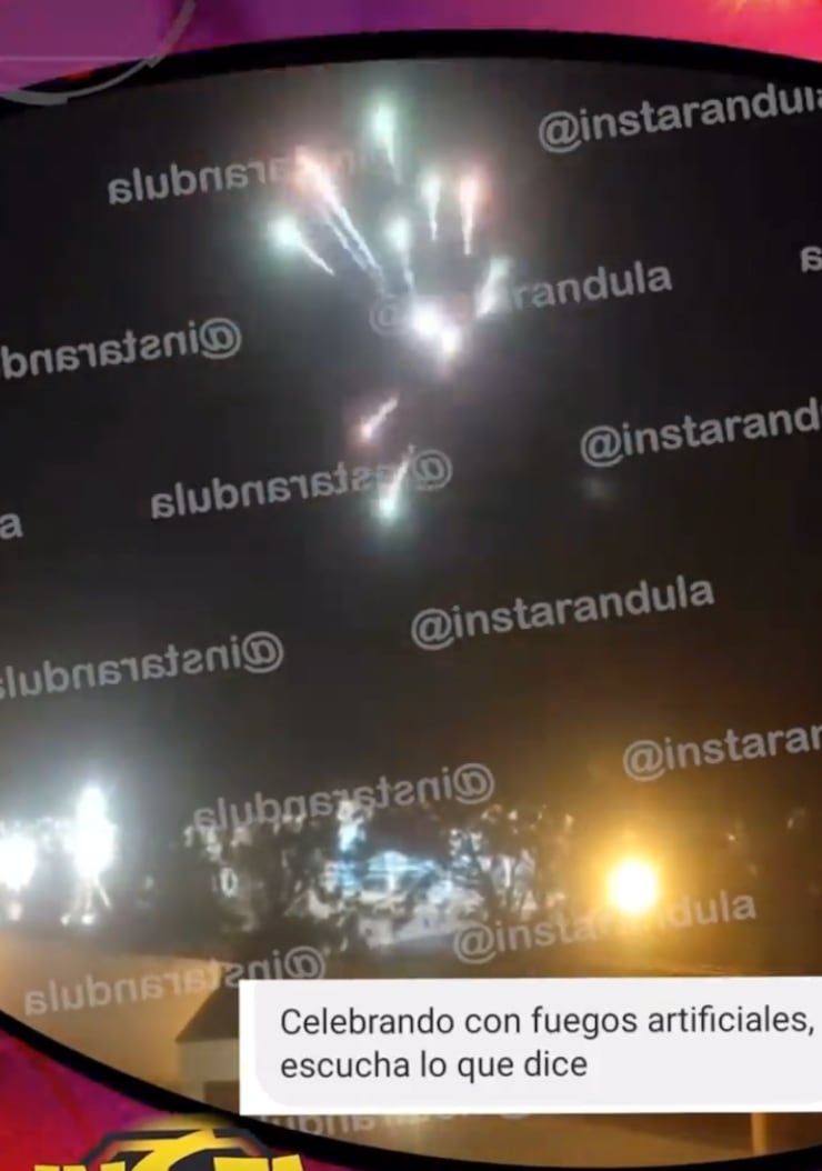 Cueva celebró con juegos artificiales