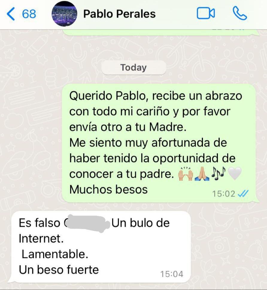 Pablo Perales, hijo de José Luis Perales, se pronuncia y desmiente rumores del fallecimiento del icónico cantante. Foto: Adela Micha