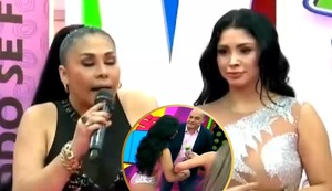 Yolanda Medina se molesta con Metiche y se lleva abruptamente a Pamela Franco del set: La jalan del brazo