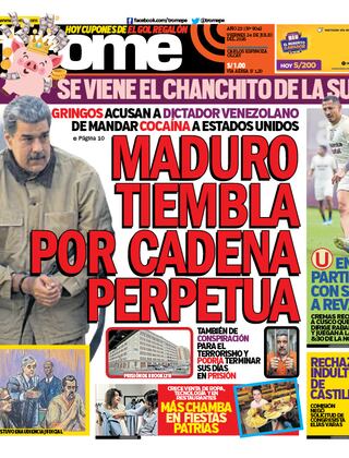 MADURO TIEMBLA POR CADENA PERPETUA
