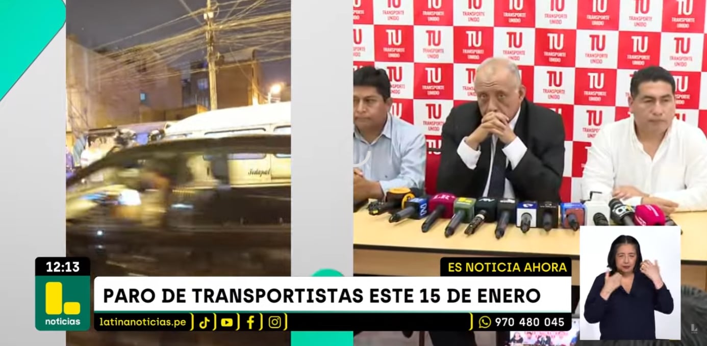 Los buses se concentrarán en diversos puntos estratégicos de Lima y Callao durante el paro este 15 de enero.