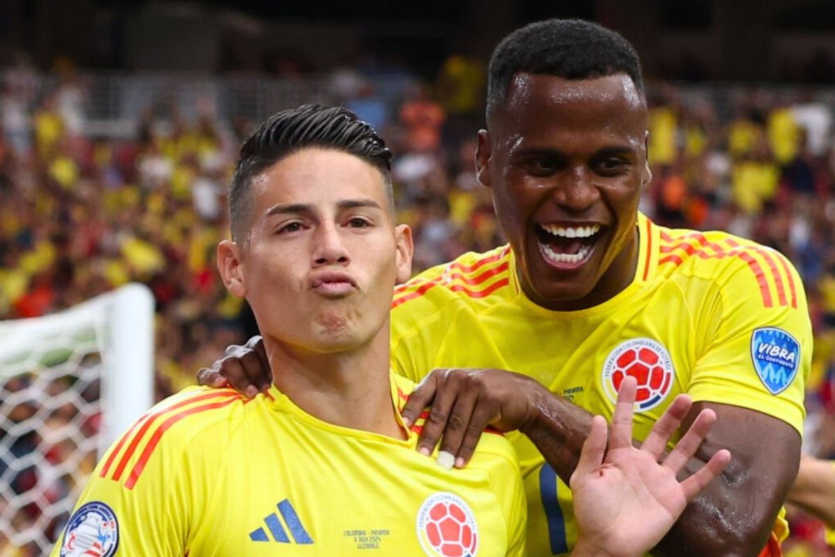 James Rodríguez festeja victoria parcial de Colombia ante Panamá (Foto: Conmebol)
