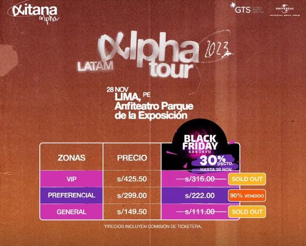 Conoce cuáles son los precios para el concierto de Aitana en Lima 2023.