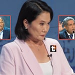 Candidatos dan con palo a Keiko Fujimori