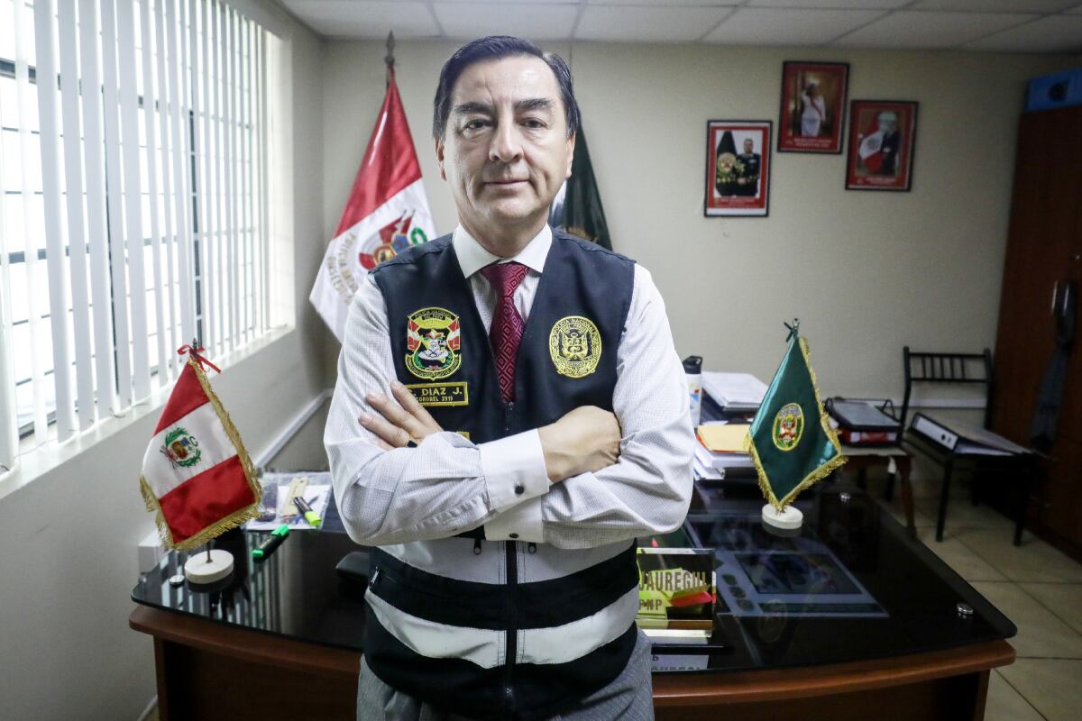 Coronel de la Policía Nacional del Perú César Díaz. Foto: Britanie Arroyo.